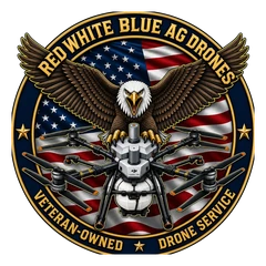 Red White Blue Ag Drones logo